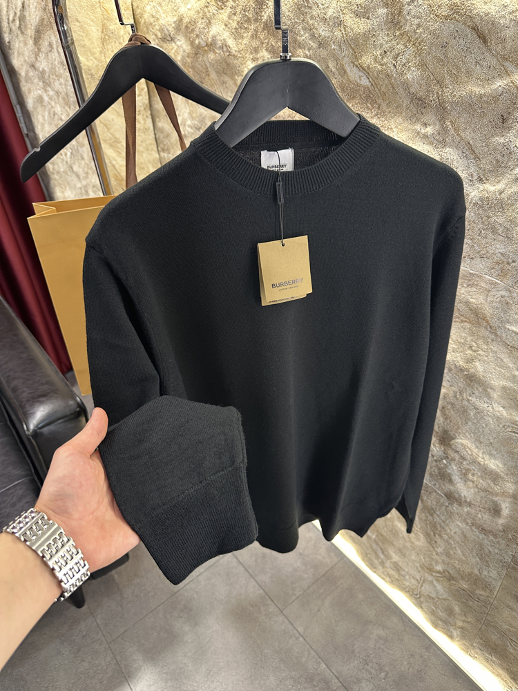 Burberry Siyah Renk Yün Triko Kazak