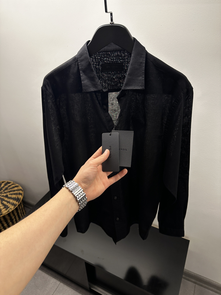 Prada Black Linen Shirt