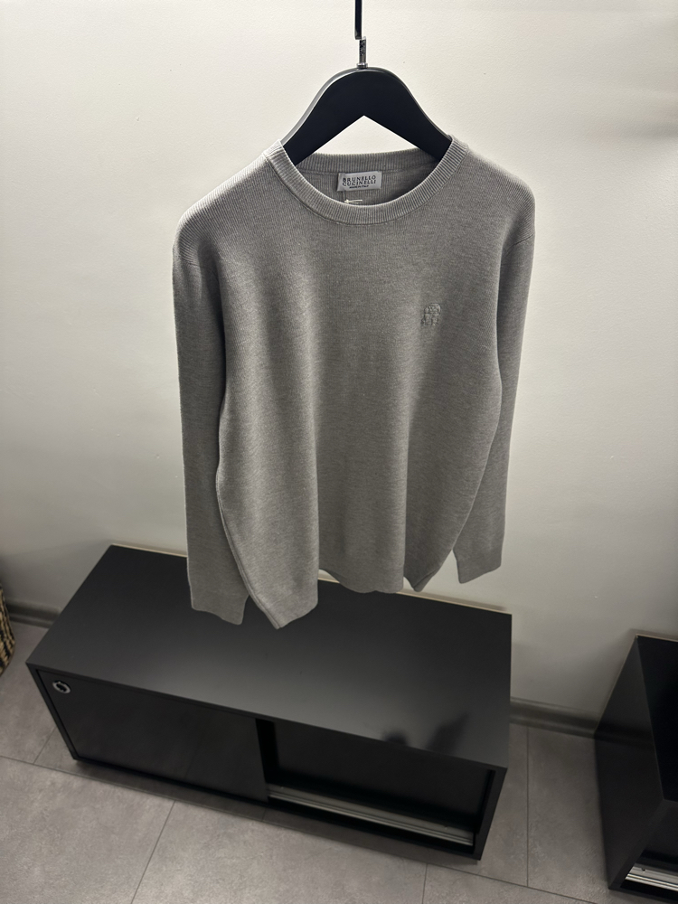 Brunello Cucinelli Grey Knitwear Jumper