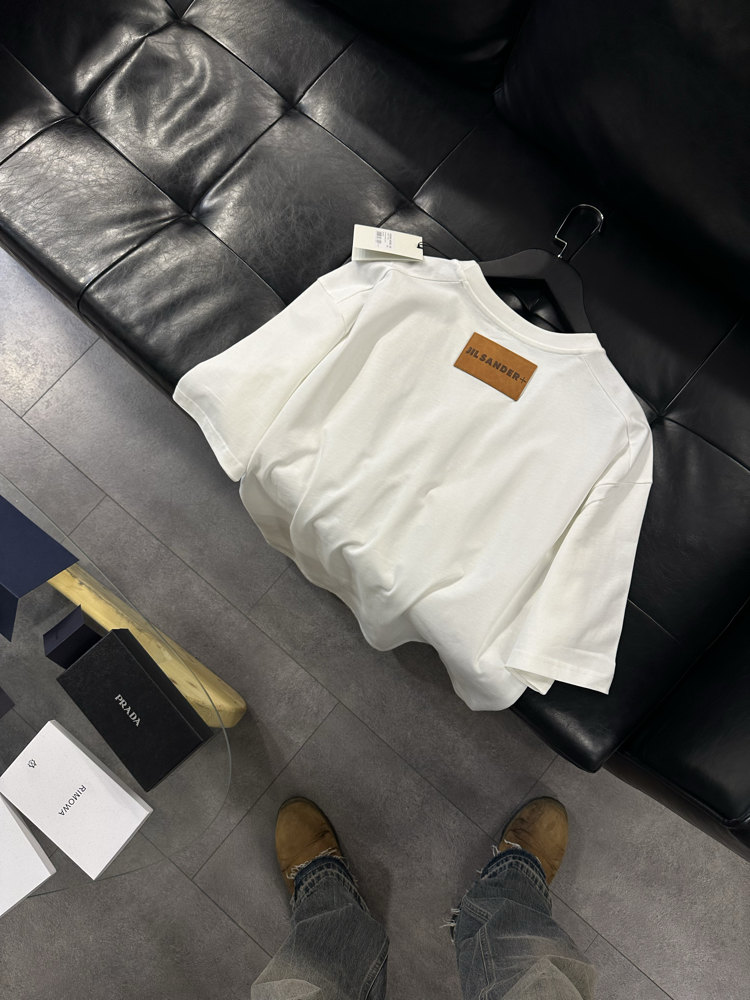 Jil Sander Crew Neck Back Logo T-Shirt