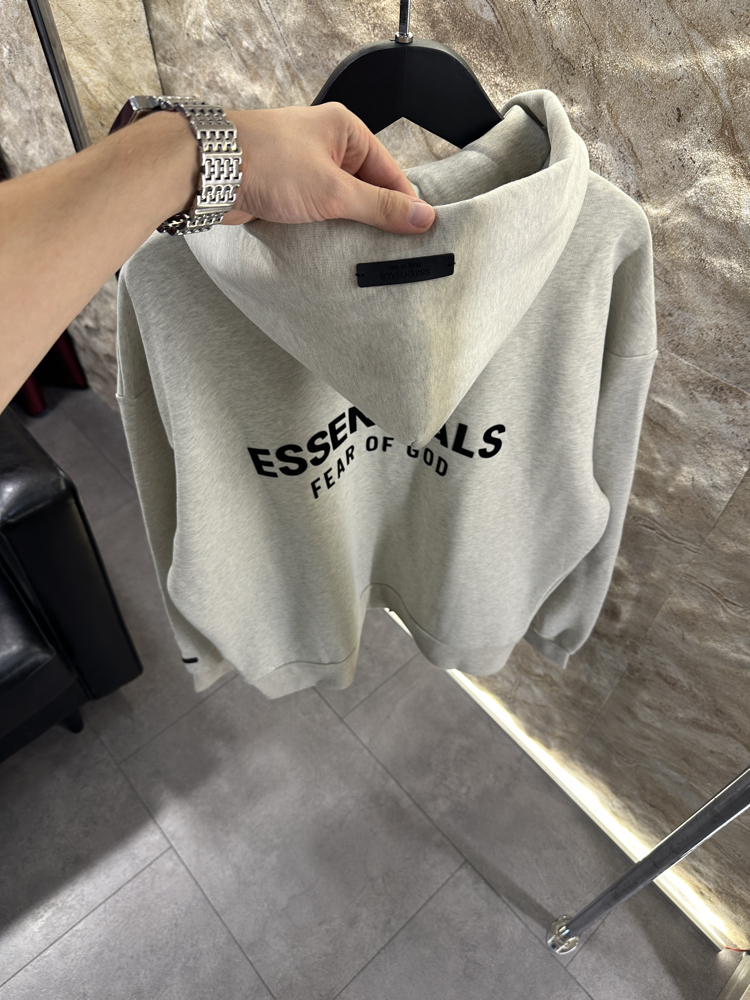 Essentials Fear Of God Kapüşonlü Fermuarlı Sweatshirt