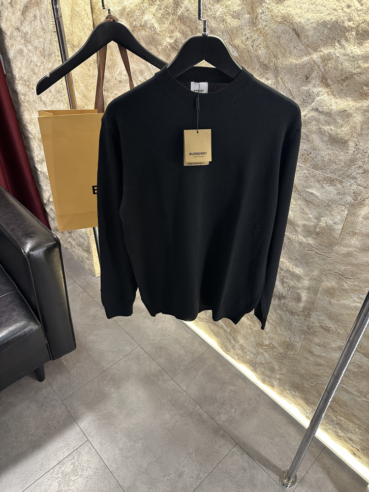 Burberry Siyah Renk Yün Triko Kazak