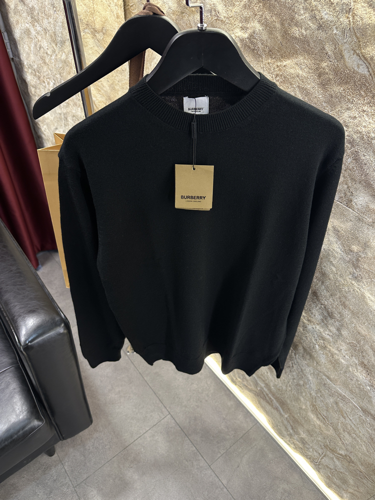 Burberry Siyah Renk Yün Triko Kazak