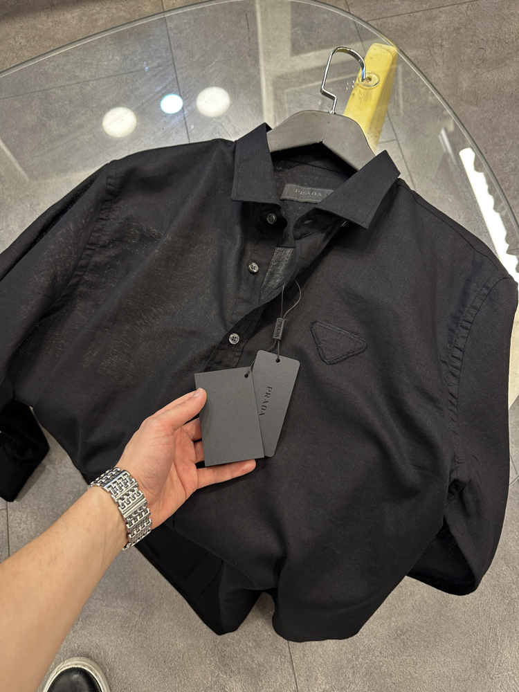 Prada Black Linen Shirt
