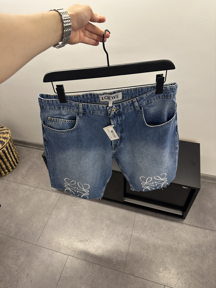 Loewe Anagram Denim Bowling Short