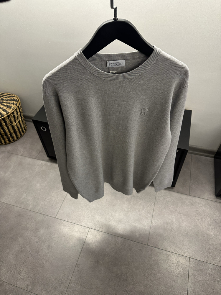Brunello Cucinelli Grey Knitwear Jumper