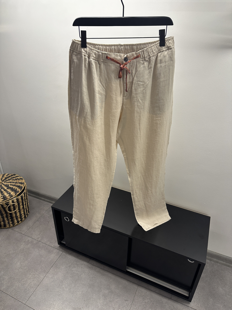 Etro Krem Keten Pantolon