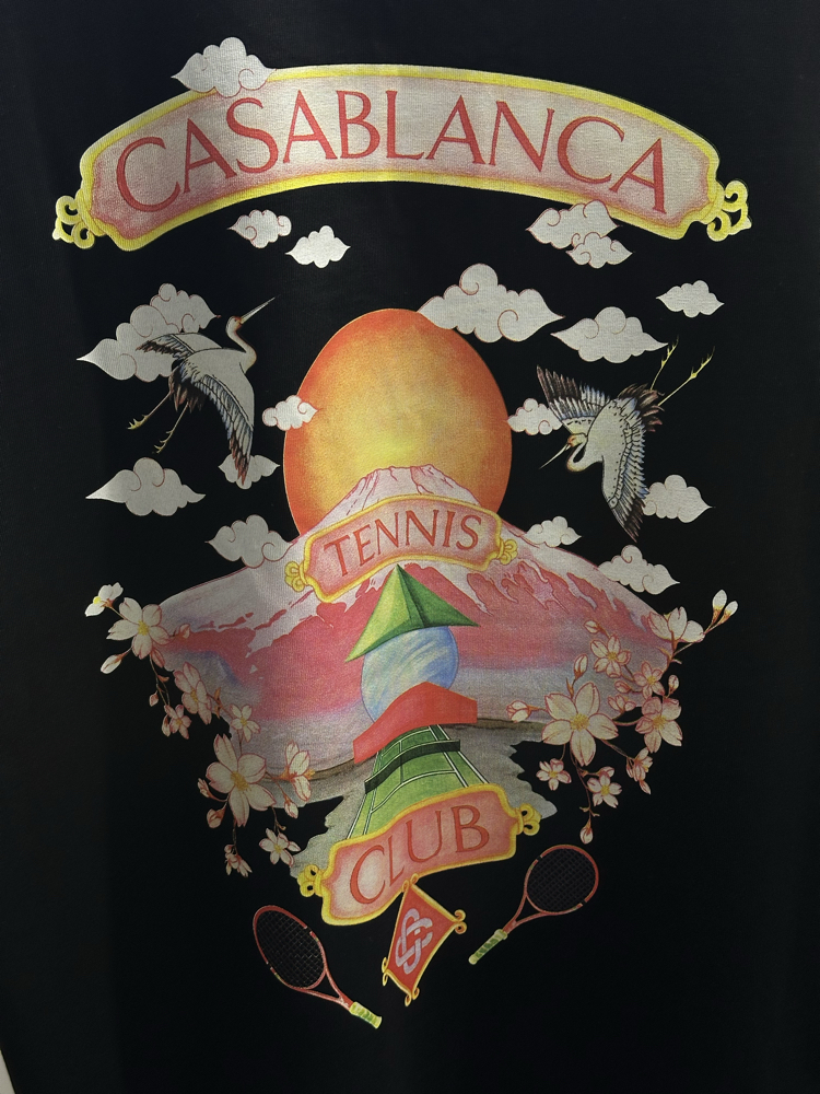 Casa Blanca Club Tennis Black Logo T-Shirt