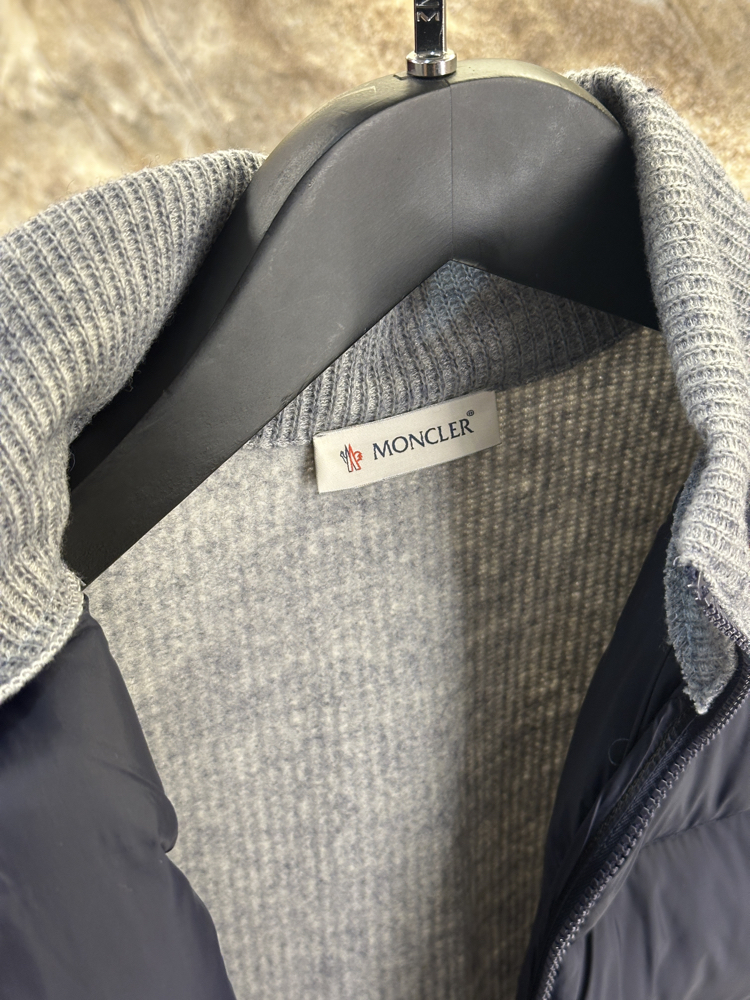 Moncler Triko Örme Gri Renk Ceket
