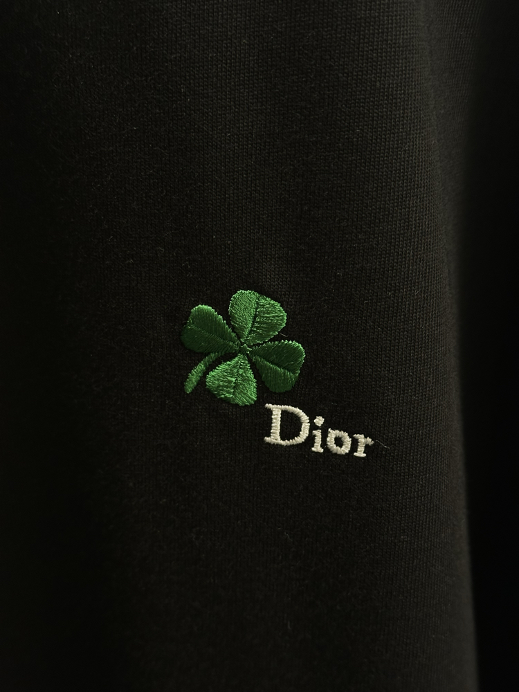 Dior Embroidered Clover Cotton T-Shirt