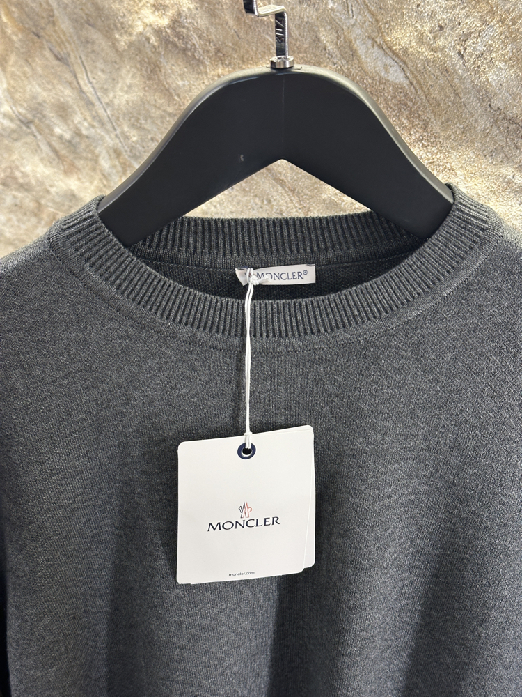 Moncler Kol Cep Detaylı Antrasit Kazak