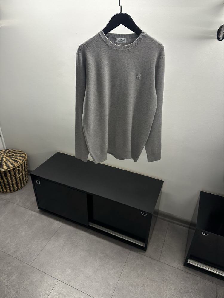 Brunello Cucinelli Grey Knitwear Jumper