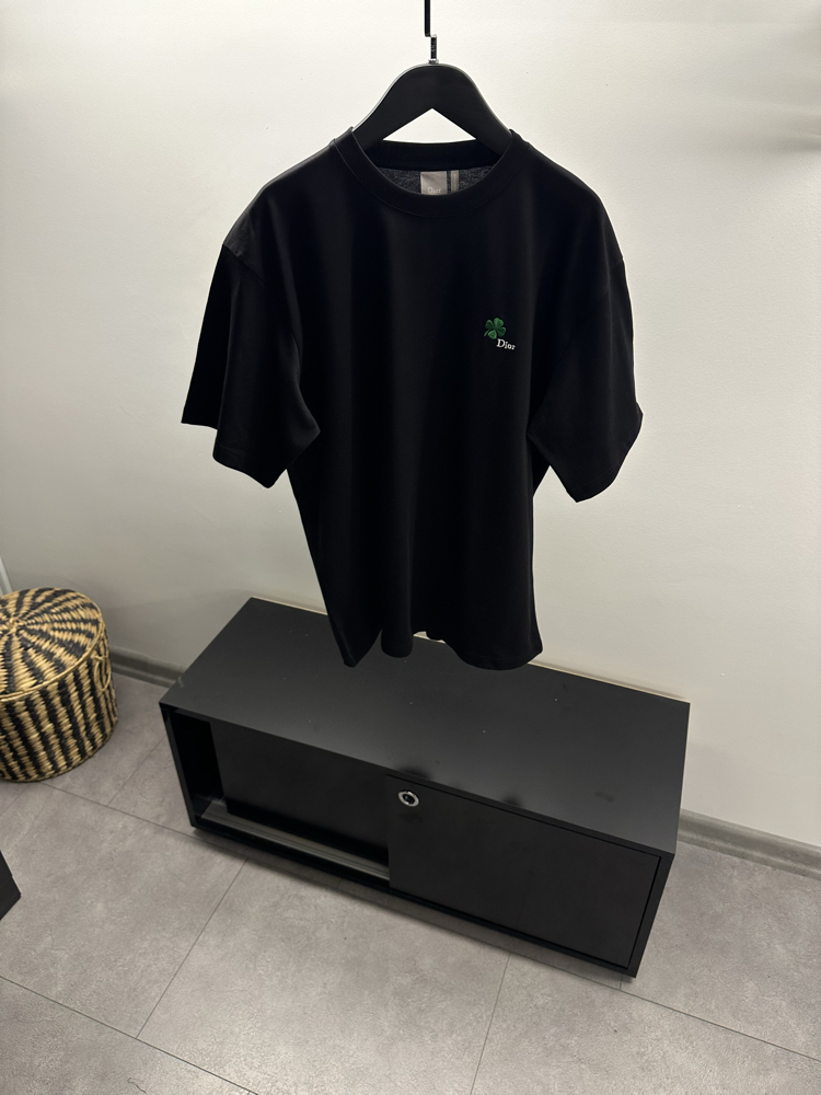 Dior Embroidered Clover Cotton T-Shirt