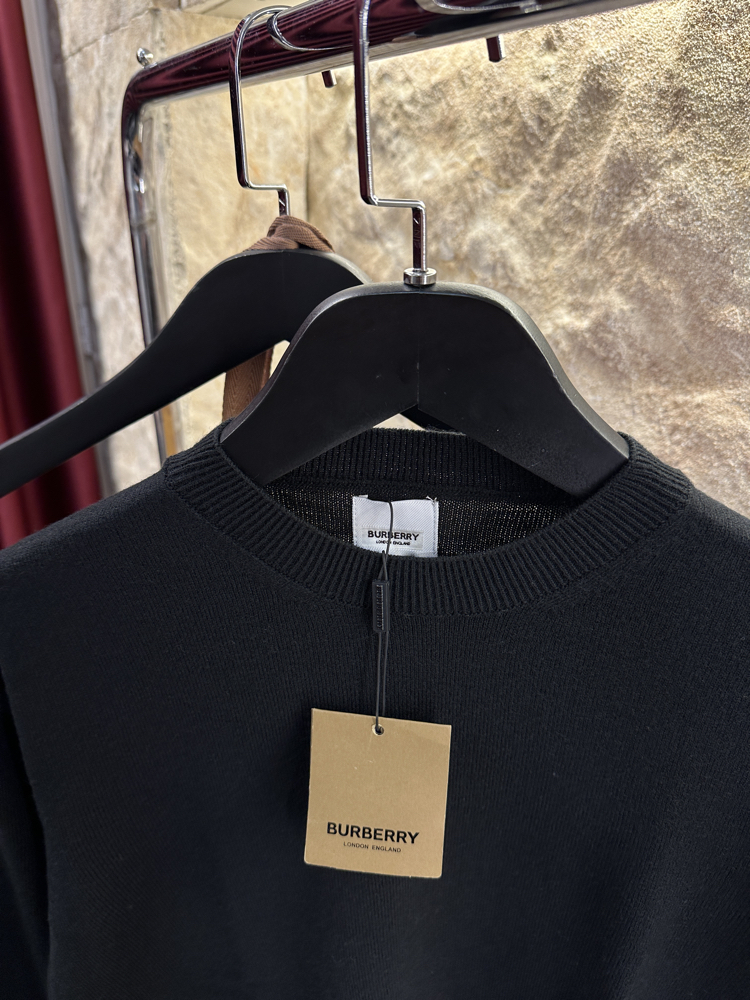 Burberry Siyah Renk Yün Triko Kazak