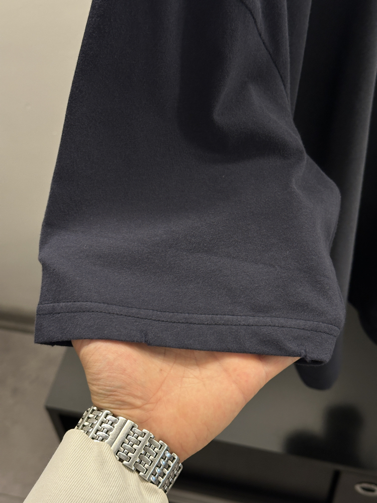Acne Studios Cep Logo Baskılı Lacivert Tişört
