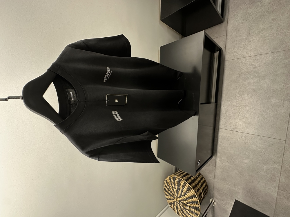 Represent Washed Black Cotton T-Shirt