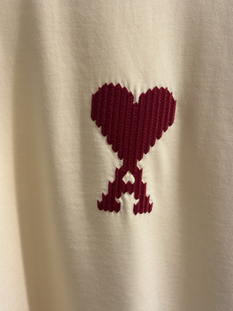 Ami Paris De Coeur logo-embroidered T-shirt