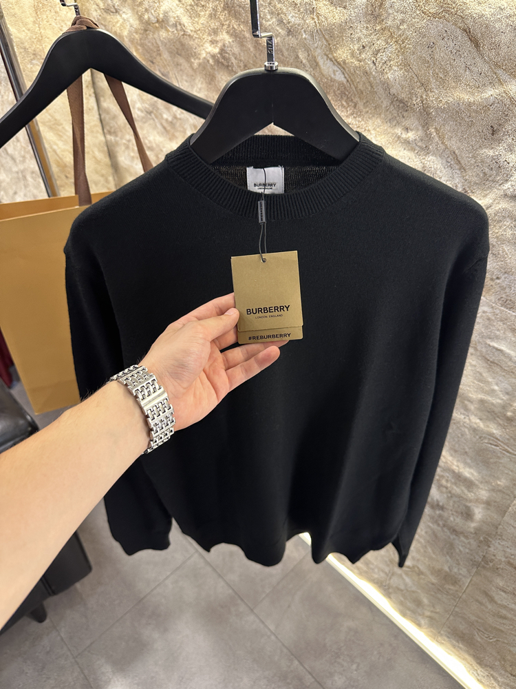Burberry Siyah Renk Yün Triko Kazak
