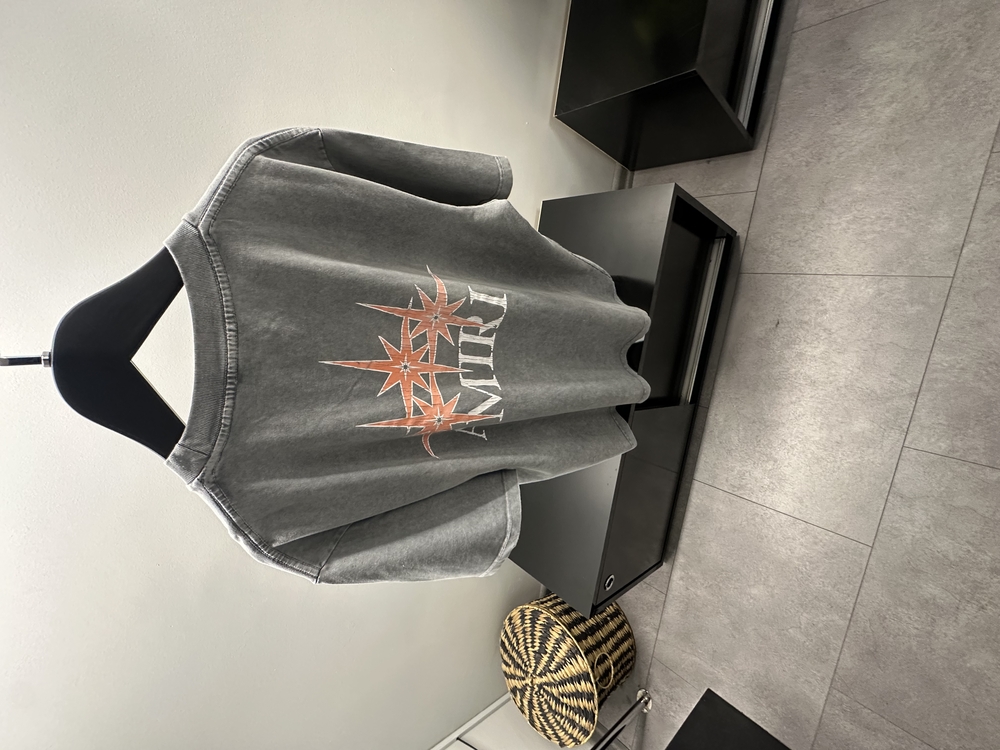 Amiri Grey Starburst Cotton T-Shirt