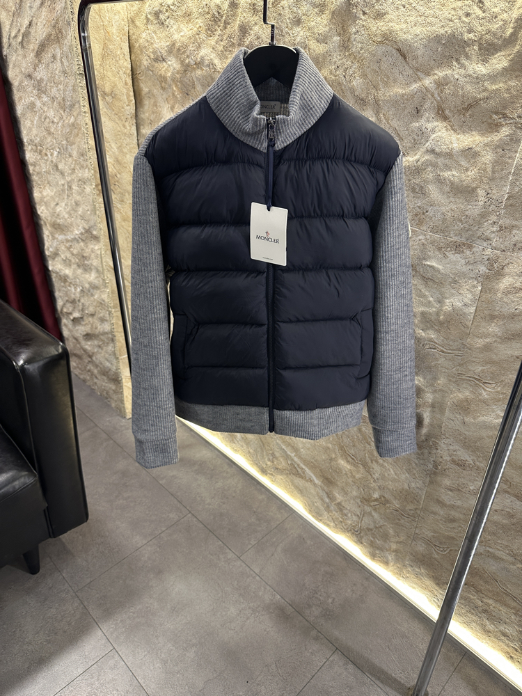 Moncler Triko Örme Gri Renk Ceket