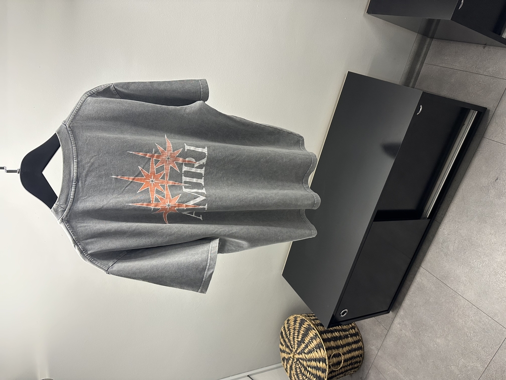 Amiri Grey Starburst Cotton T-Shirt