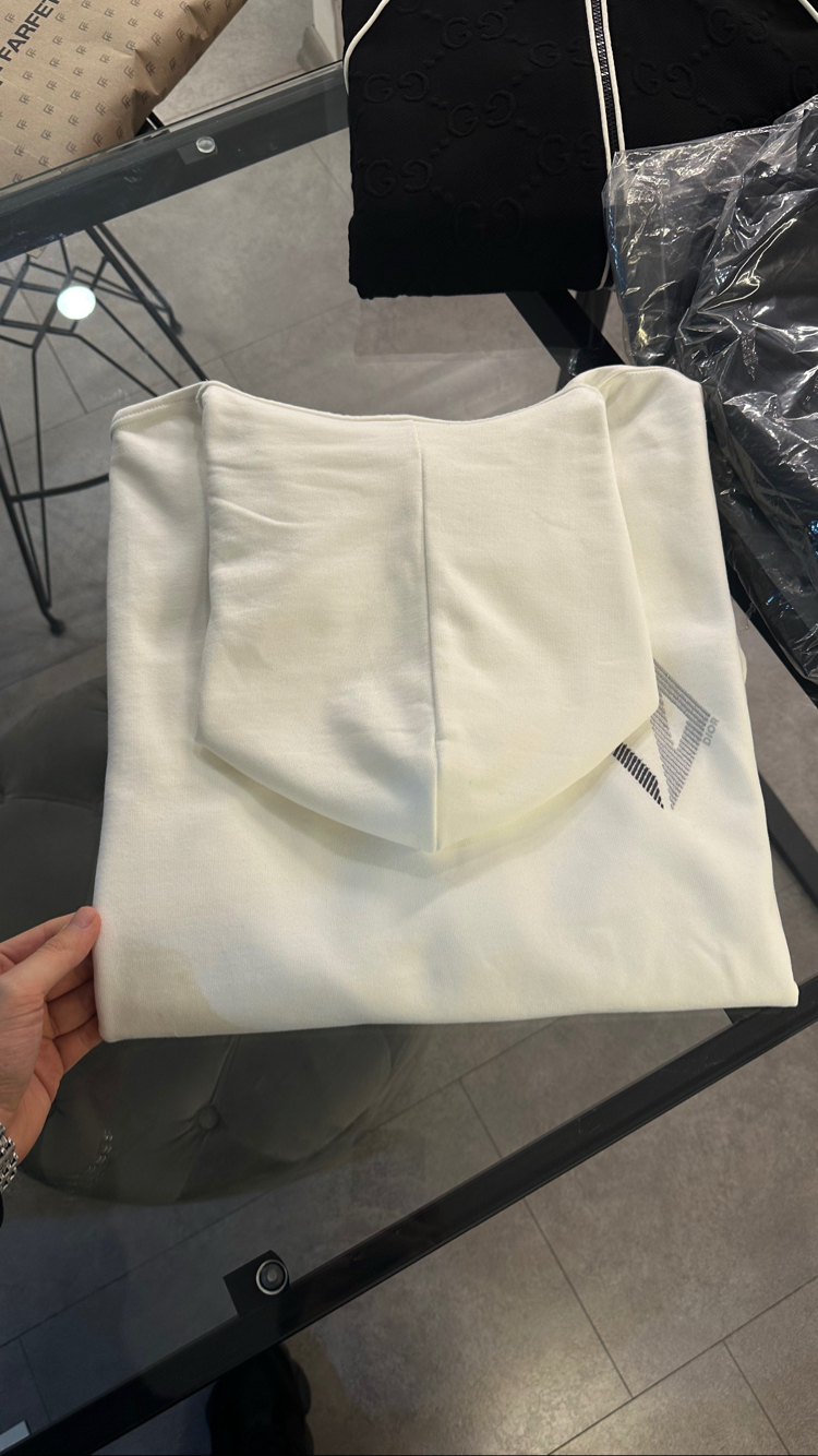 Christian Dior CD Logo Print Hoodie