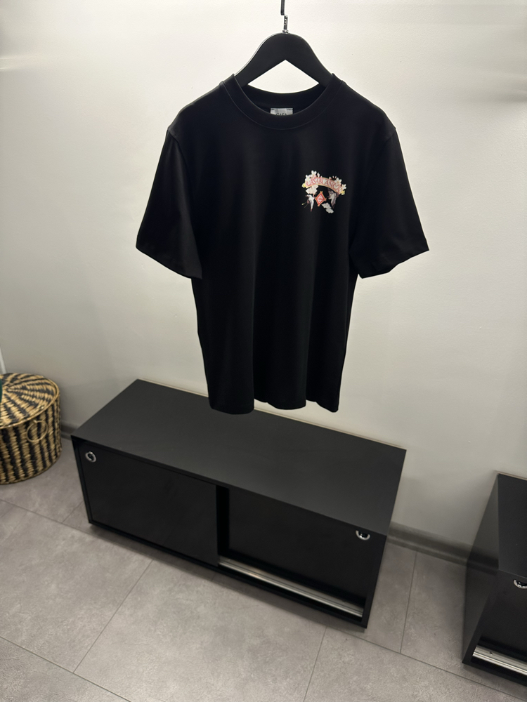 Casa Blanca Club Tennis Black Logo T-Shirt