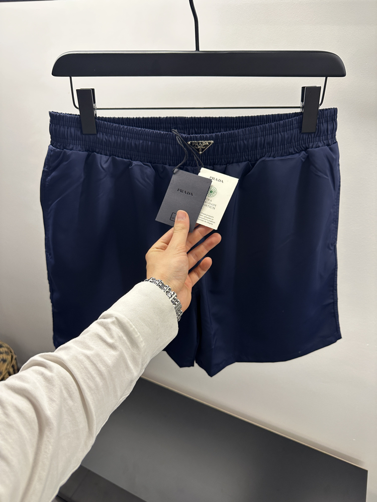 Prada Logo Patch Swim Shorts