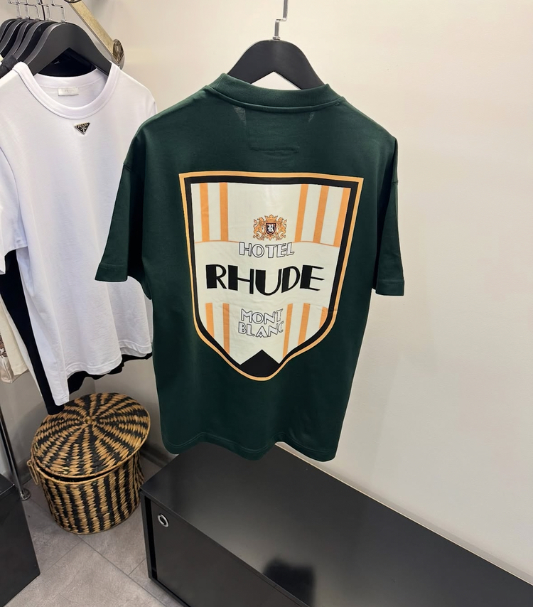Rhude Green Hotel Mont Blanc T-Shirt