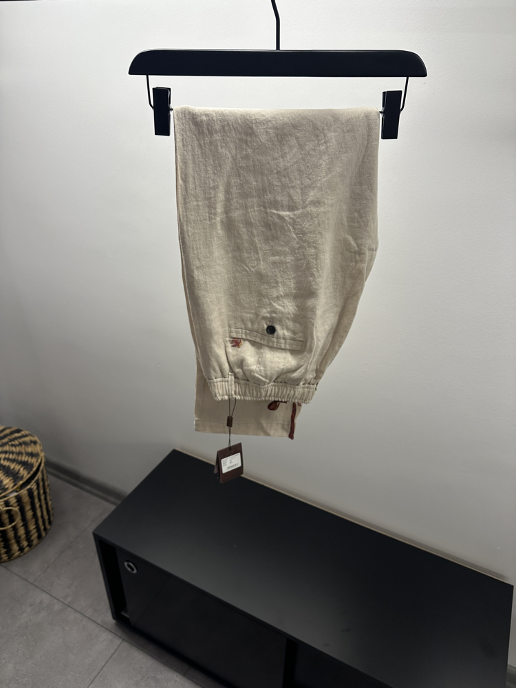Etro Krem Keten Pantolon