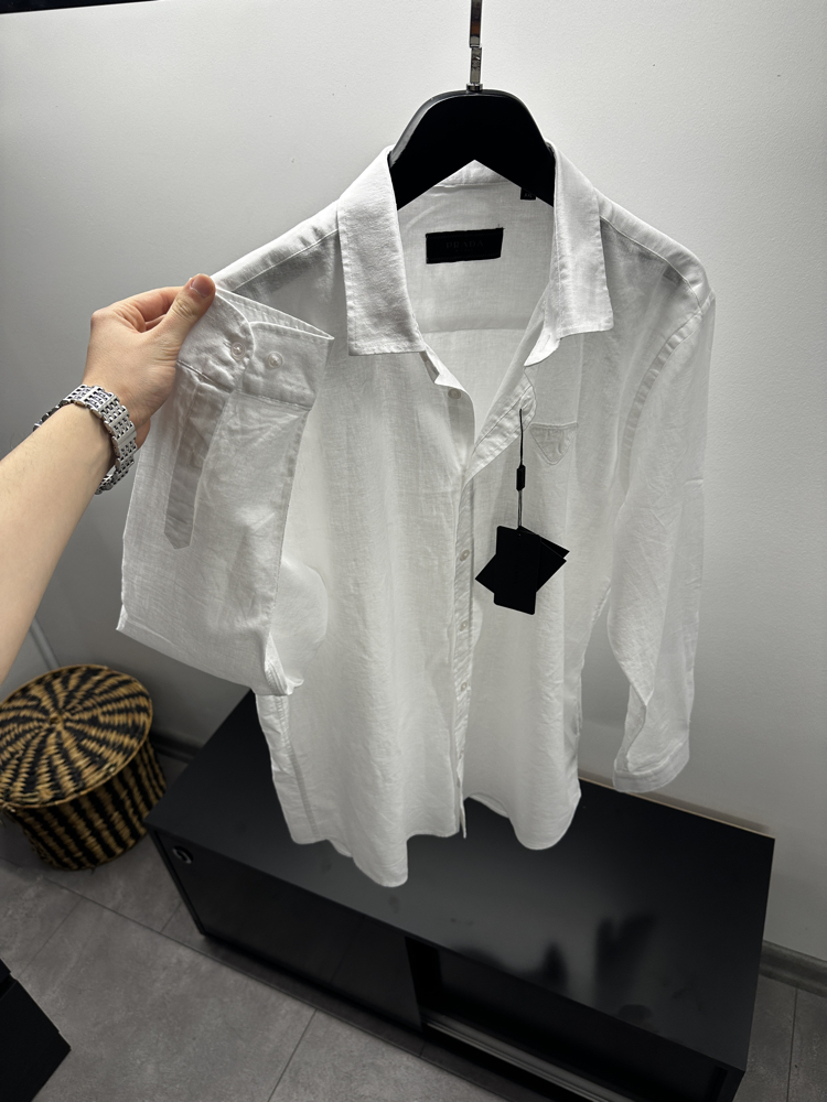 Prada White Linen Shirt