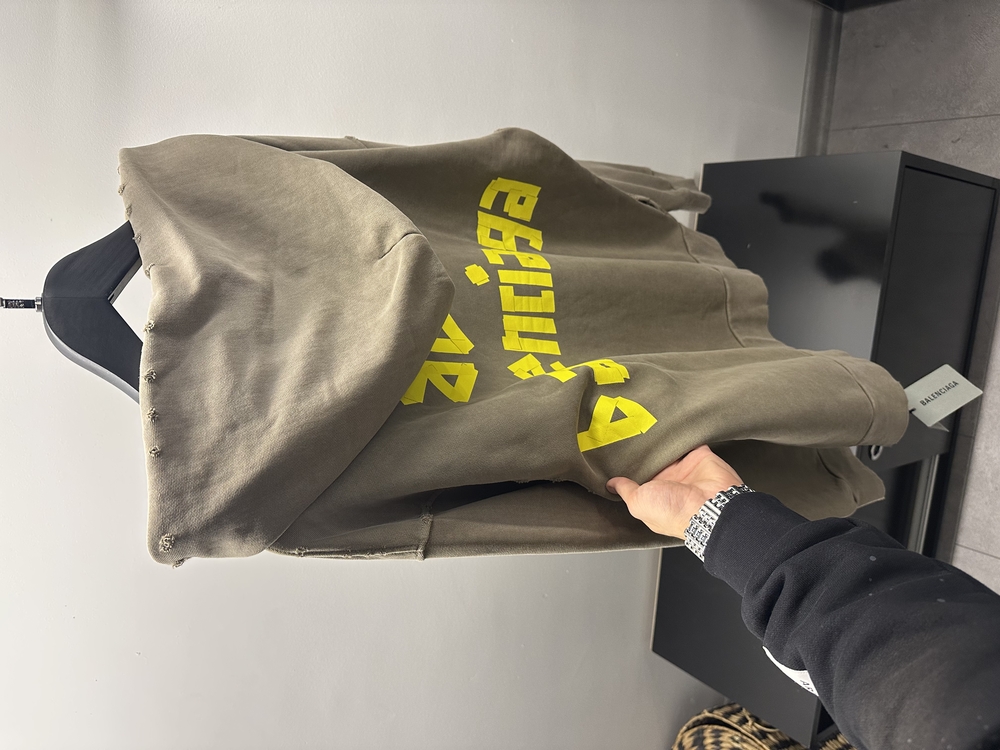 Balenciaga Tape Type Beige Hoodie 