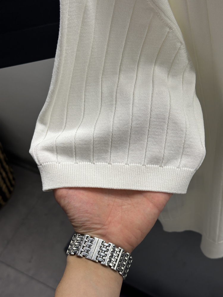 Prada Beyaz Triko Polo Tişört