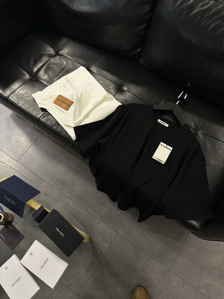 Jil Sander Crew Neck Back Logo T-Shirt