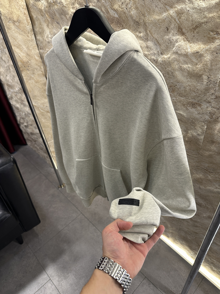 Essentials Fear Of God Kapüşonlü Fermuarlı Sweatshirt