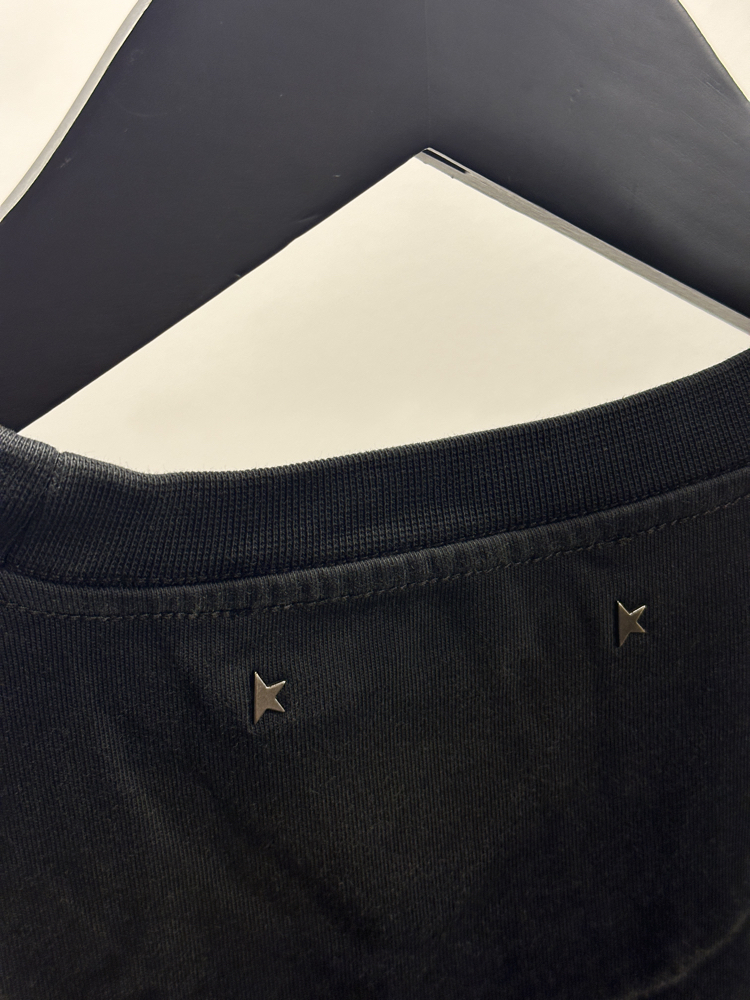 Golden Goose Yıkamalı Siyah Tişört