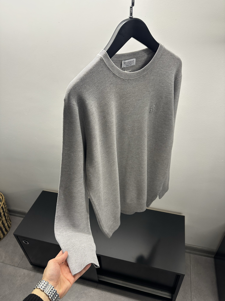 Brunello Cucinelli Grey Knitwear Jumper