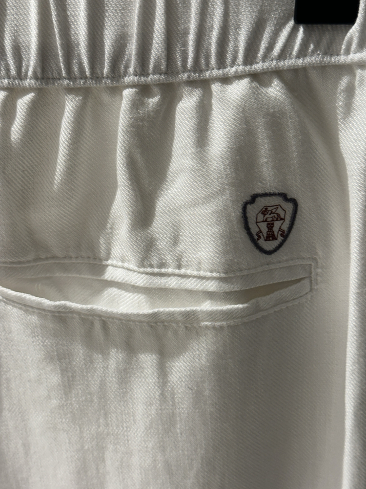 Brunello Cucinelli Linen White Jogger