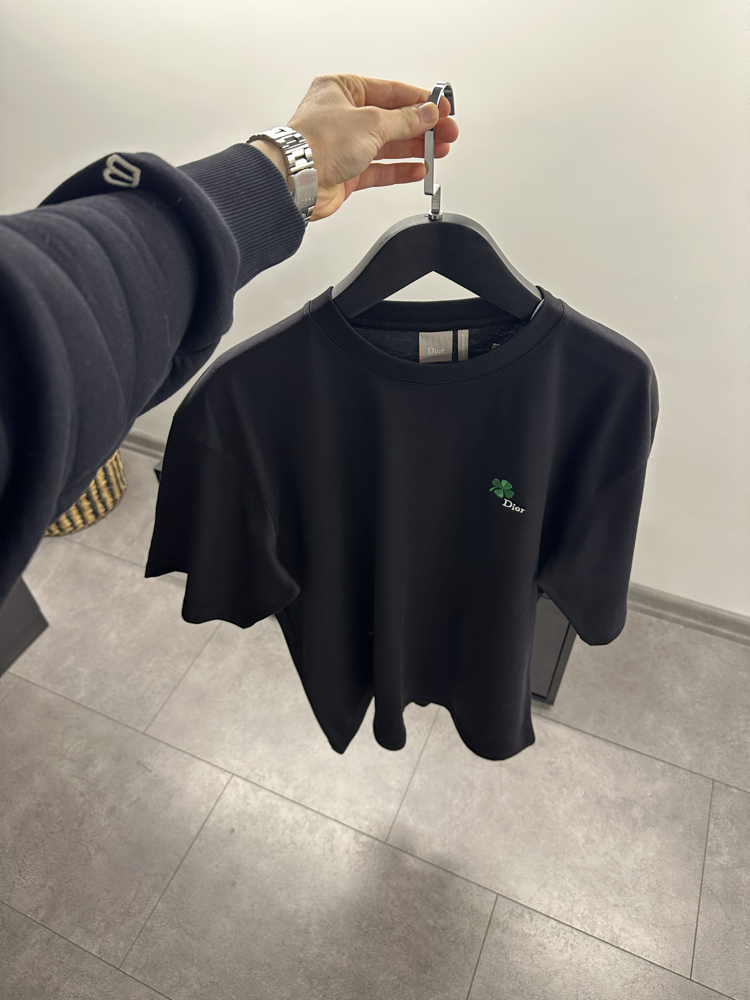Dior Embroidered Clover Cotton T-Shirt