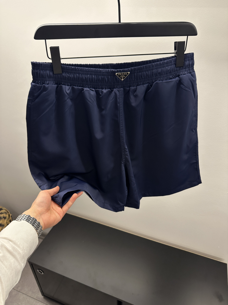 Prada Logo Patch Swim Shorts