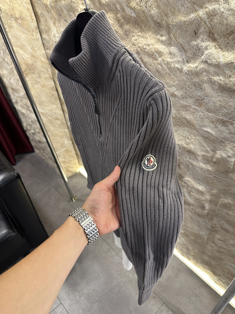 Moncler Vizon Rengi Örme Triko Kazak