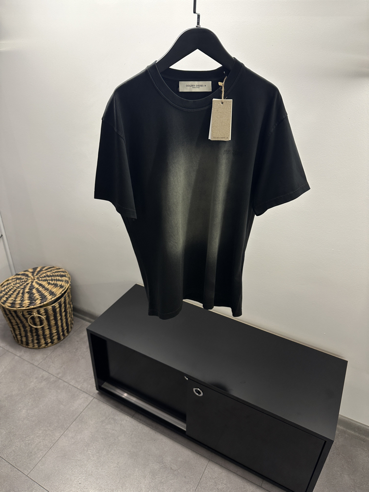 Golden Goose Yıkamalı Siyah Tişört