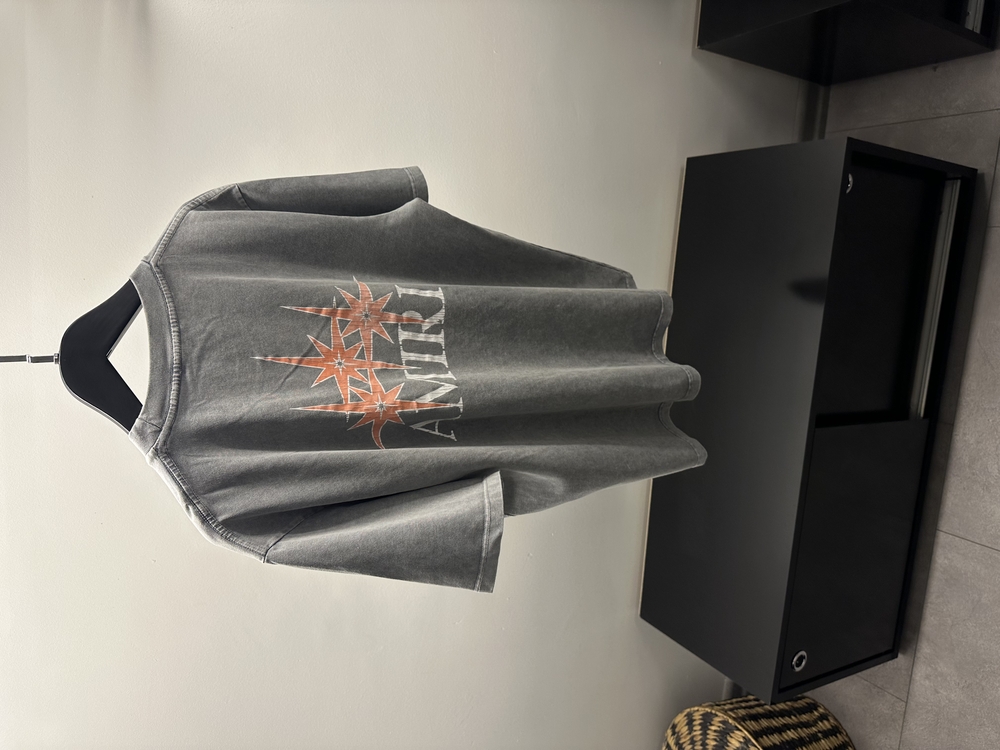Amiri Grey Starburst Cotton T-Shirt