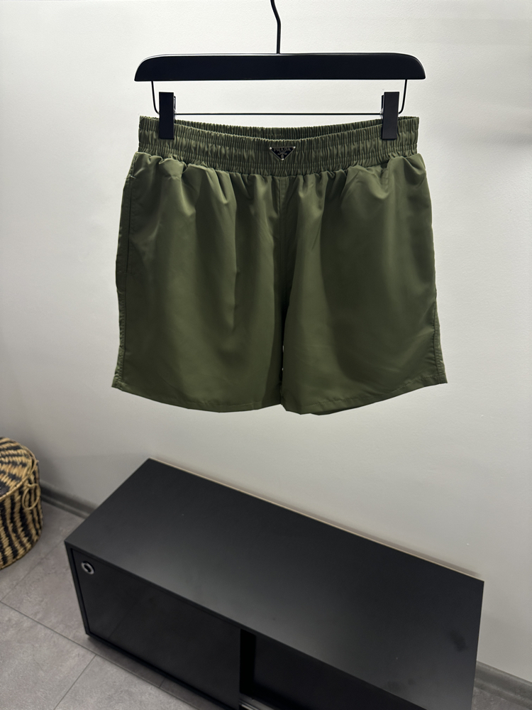 Prada Logo Patch Swim Shorts