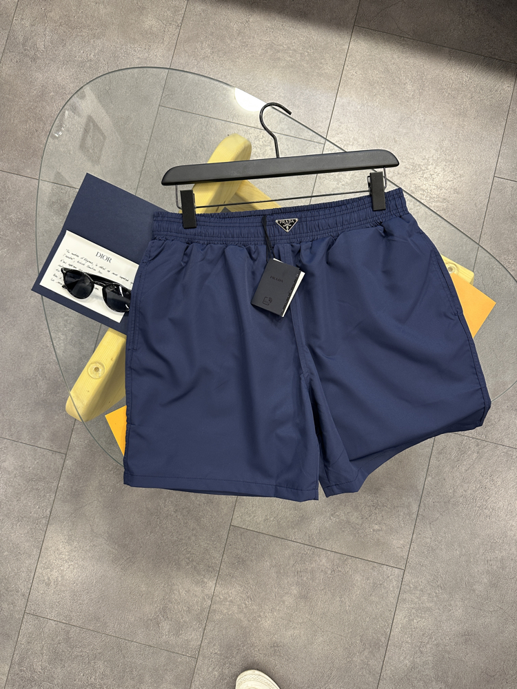 Prada Logo Patch Swim Shorts