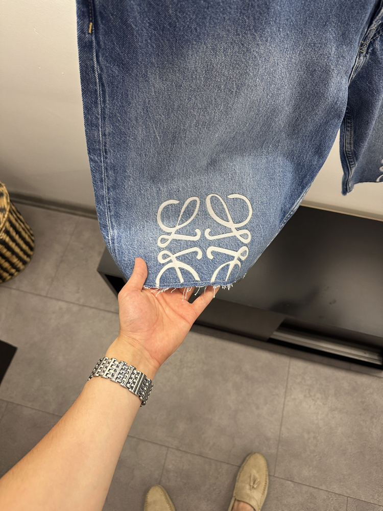 Loewe Anagram Denim Bowling Short