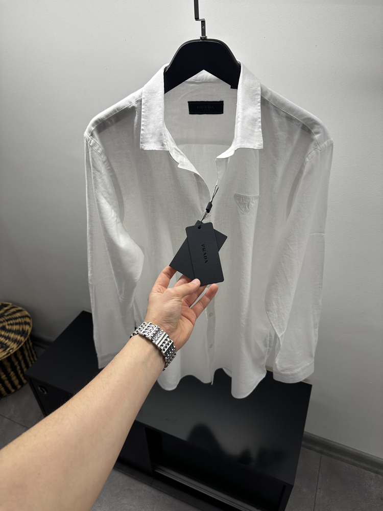 Prada White Linen Shirt