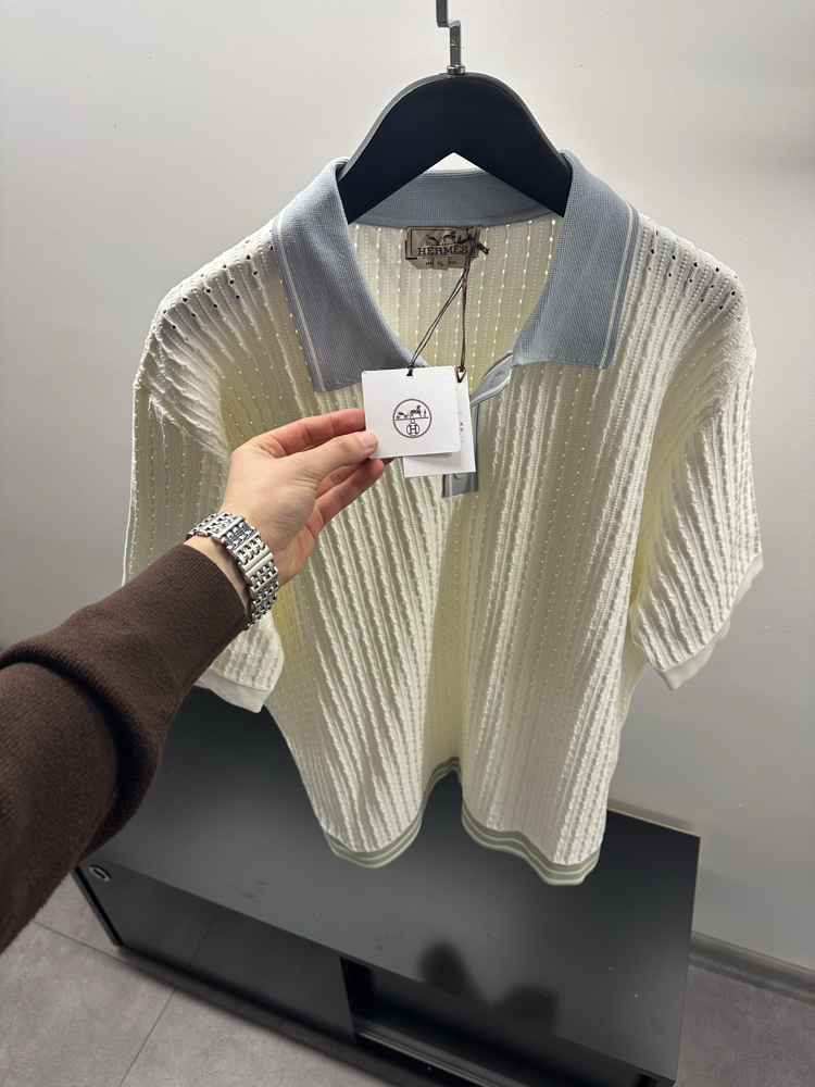 Hermés Ajoures Colores Polo Shirt