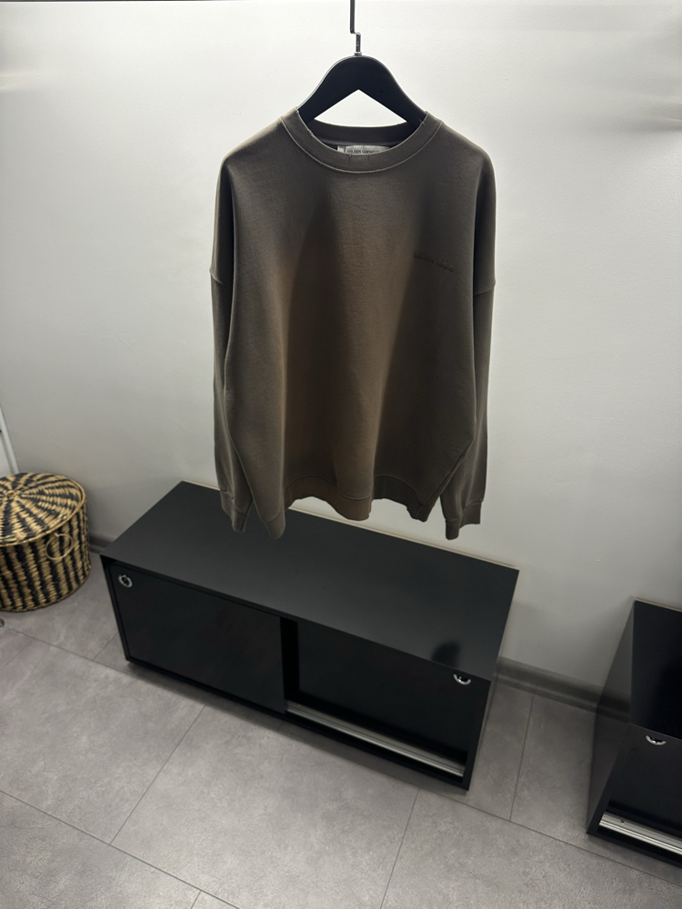 Golden Goose Washed Brown Cotton Sweatshirt