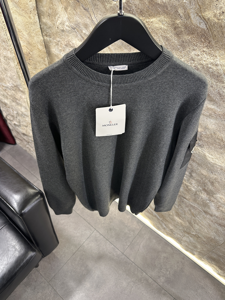 Moncler Kol Cep Detaylı Antrasit Kazak
